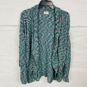 Jillian & Nicole Multicolor Knit Open Front Cardigan sweater size 1X